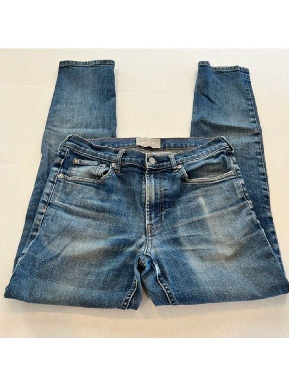 Everlane Men’s Jeans Size 32 x 32 The Slim Jean Medium Wash Intentional Fading